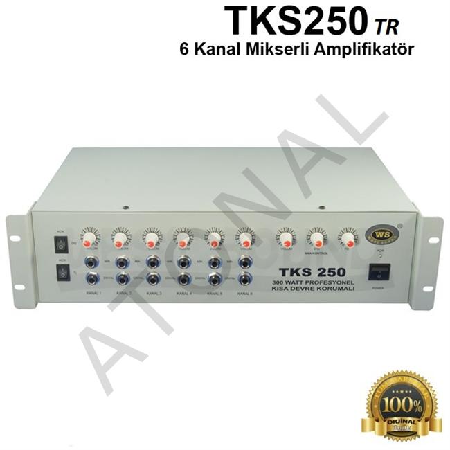  TKS 250 TR 6 Kanal 250 Watt Mikserli Amplifikatör