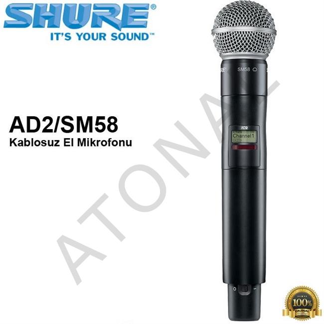  AD2/SM58 Kablosuz El Mikrofonu