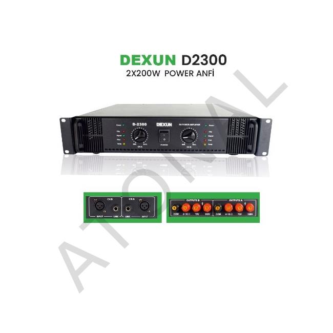 D-2300 70V-100V 2X200W POWER ANFİ