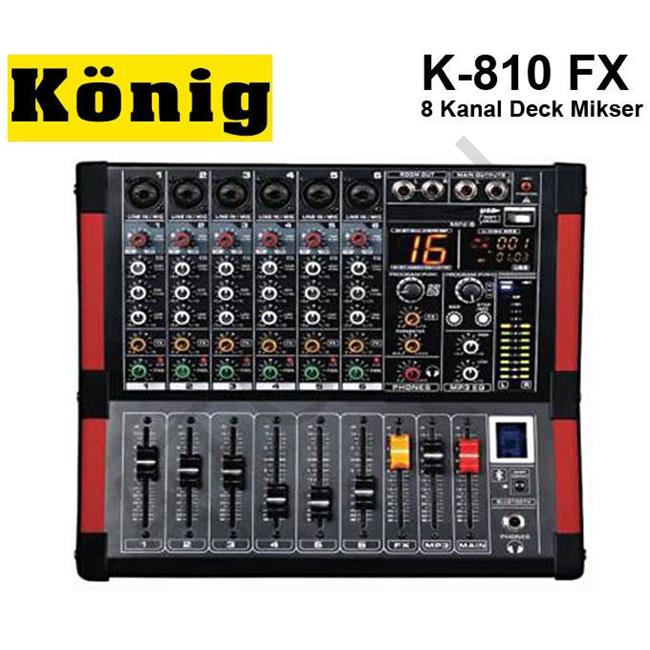 K 810 FX, 8 Kanal Deck Seslendirme Mikseri