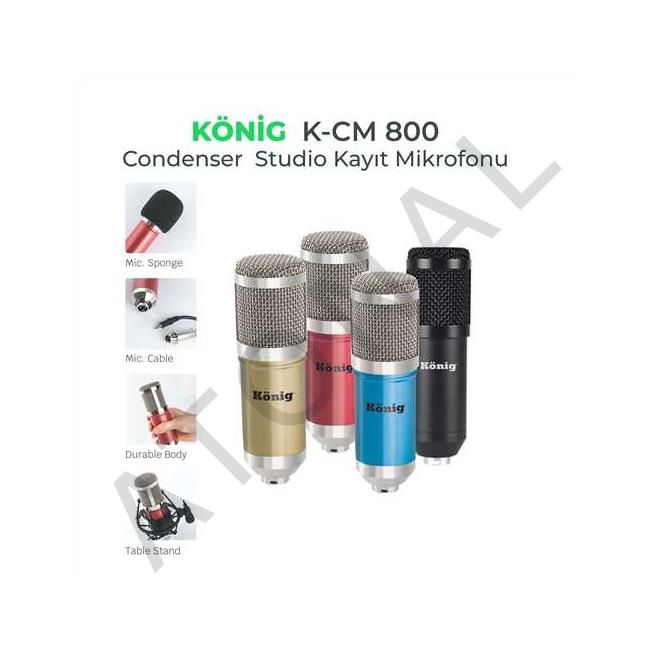 K-CM-800 (SİYAH) CONDENSER STÜDYO KAYIT MİK