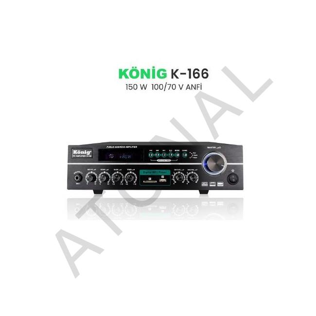 KÖNİG K-166 2 ZONLU 150W HAT TRAFOLU ANFİ