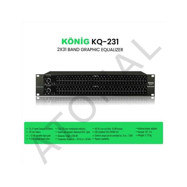 KÖNİG KQ-231 GRAPHİC EQ 2X31 BANT