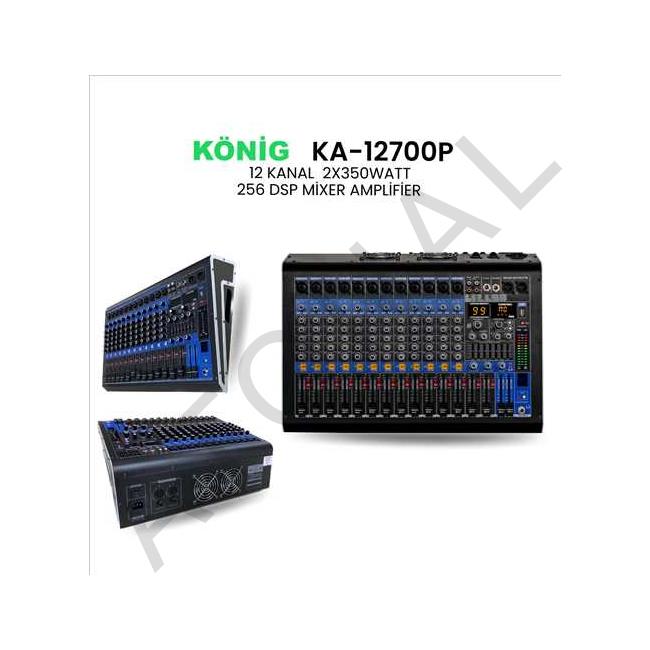 KÖNİG KA-12700 P 12 KANAL POWER MİXER 2X350W