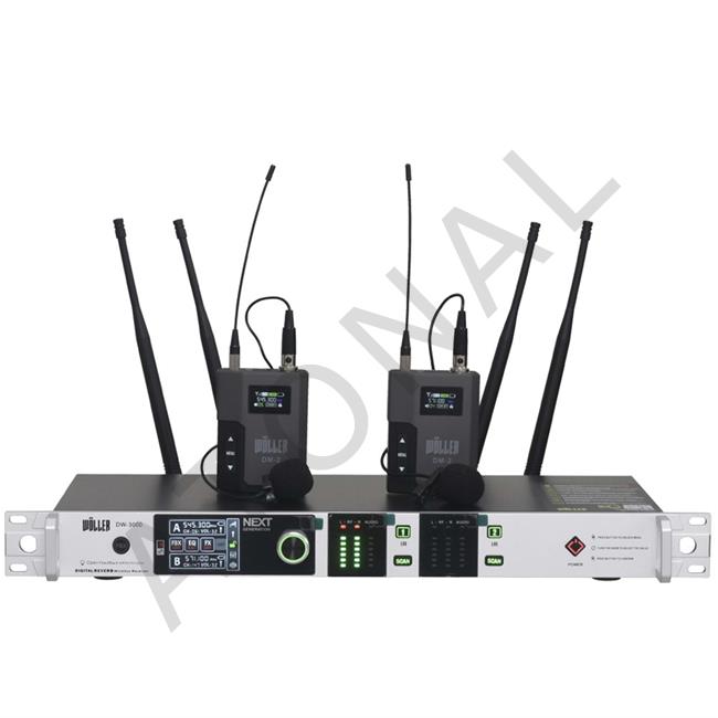WÖLLER Çift Kanal 2 Yaka Kablosuz True Diversity UHF Kablosuz Mikrofon DW-3000 YY