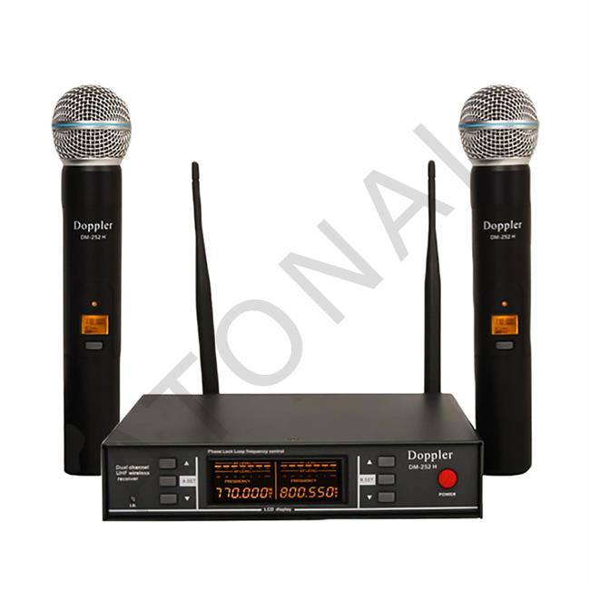 DM-252H Çift Anten Çift El Telsiz Mikrofon Seti